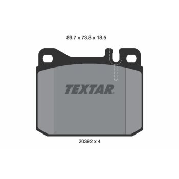 TEXTAR Bremsbelagsatz, Scheibenbremse 2039213 für...