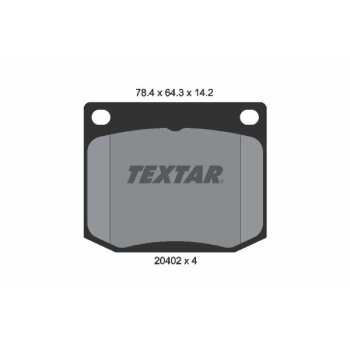 TEXTAR Bremsbelagsatz, Scheibenbremse 2040201 für...