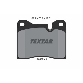 TEXTAR Bremsbelagsatz, Scheibenbremse 2043702 für...