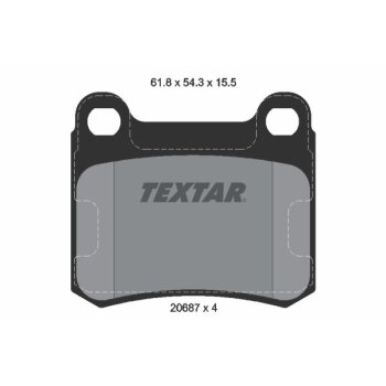 TEXTAR Bremsbelagsatz, Scheibenbremse 2068701 für...