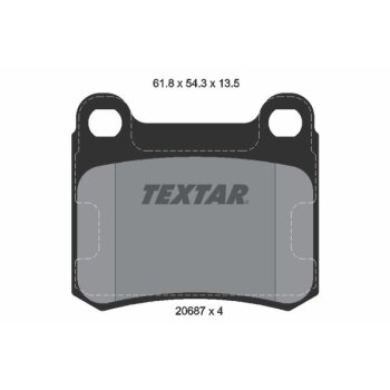 TEXTAR Bremsbelagsatz, Scheibenbremse 2068703 für...