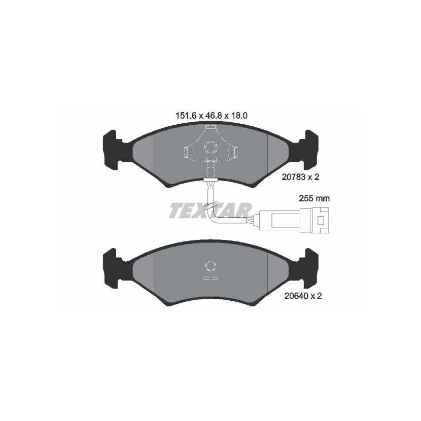 TEXTAR Bremsbelagsatz, Scheibenbremse 2078302