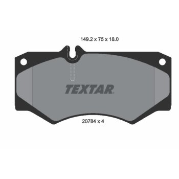 TEXTAR Bremsbelagsatz, Scheibenbremse 2078401 für...