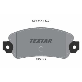 TEXTAR Bremsbelagsatz, Scheibenbremse 2084102 für...