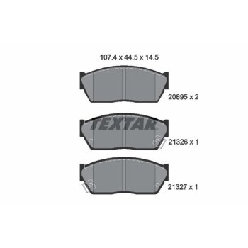 TEXTAR Bremsbelagsatz, Scheibenbremse 2089502 für...
