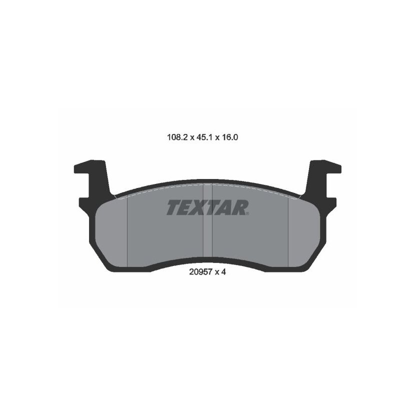 TEXTAR Bremsbelagsatz, Scheibenbremse 2095701 für 4106001B26