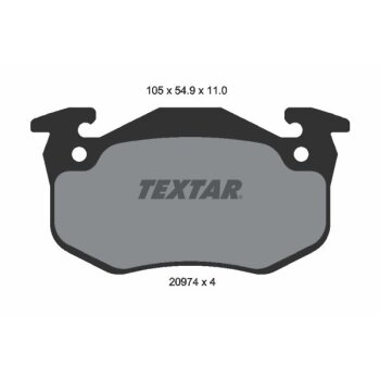 TEXTAR Bremsbelagsatz, Scheibenbremse 2097401 für...