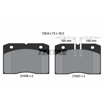 TEXTAR Bremsbelagsatz, Scheibenbremse 2104801 für...