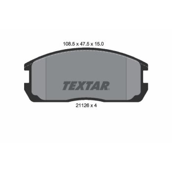 TEXTAR Bremsbelagsatz, Scheibenbremse 2112601 für...