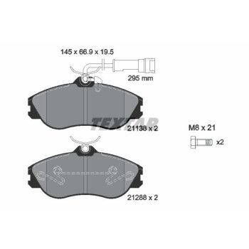 TEXTAR Bremsbelagsatz, Scheibenbremse 2113802 für...