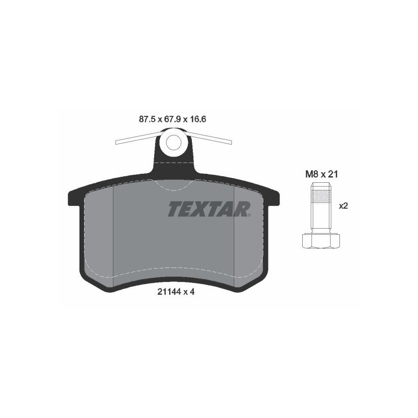 TEXTAR Bremsbelagsatz, Scheibenbremse 2114401 für 60743565