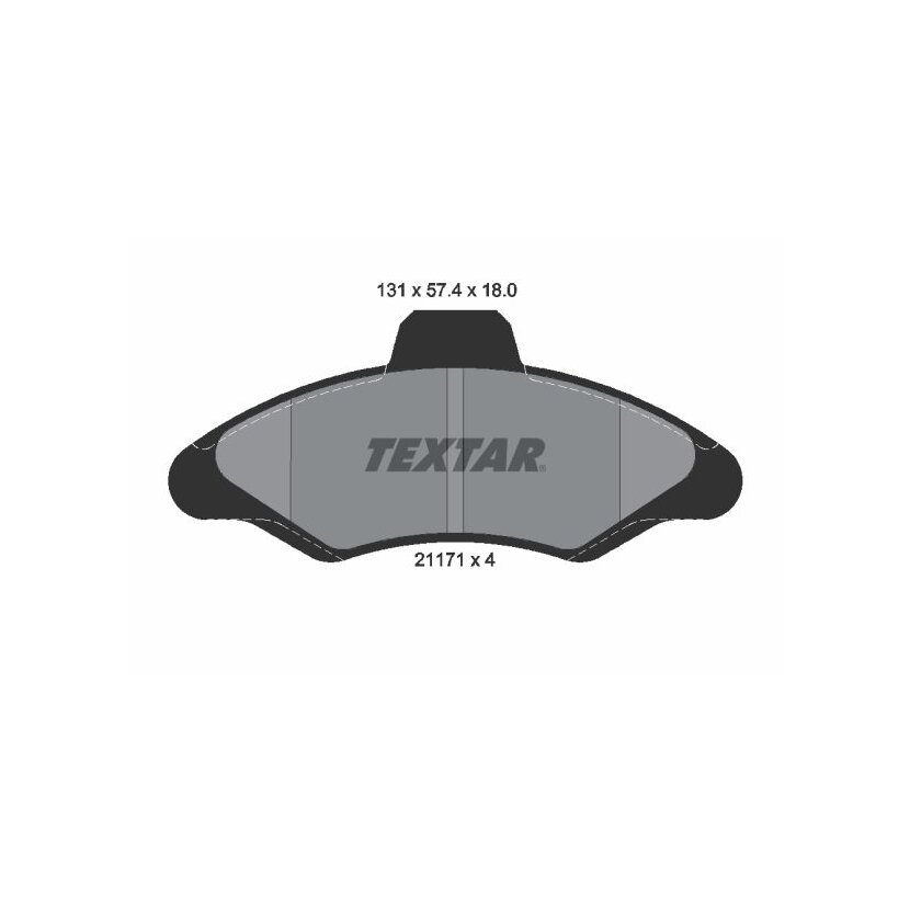 TEXTAR Bremsbelagsatz, Scheibenbremse 2117105 für 92AX2K021AB