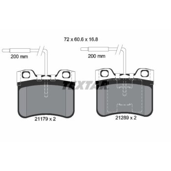 TEXTAR Bremsbelagsatz, Scheibenbremse 2117902 für...