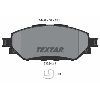 TEXTAR Bremsbelagsatz, Scheibenbremse 2123401 für...