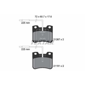 TEXTAR Bremsbelagsatz, Scheibenbremse 2126702 für...
