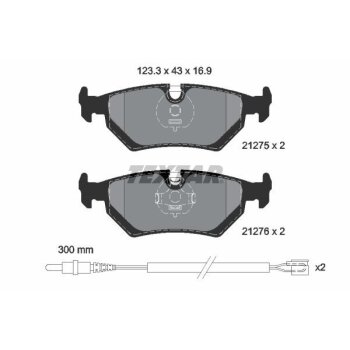 TEXTAR Bremsbelagsatz, Scheibenbremse 2127501 für...