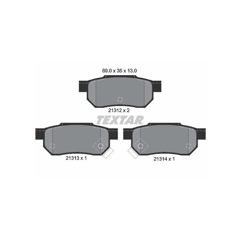 TEXTAR Bremsbelagsatz, Scheibenbremse 2131201 für 43022SH3G01
