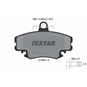 TEXTAR Bremsbelagsatz, Scheibenbremse 2146306 für...