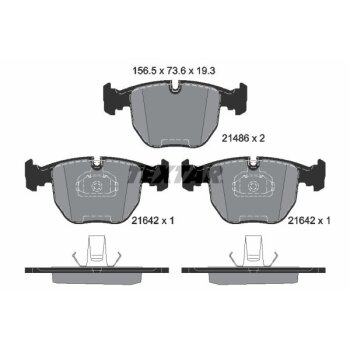 TEXTAR Bremsbelagsatz, Scheibenbremse 2148602 für...