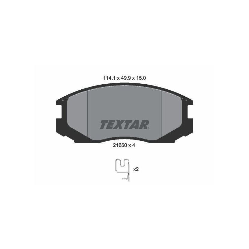 TEXTAR Bremsbelagsatz, Scheibenbremse 2165001 für 0449187403000