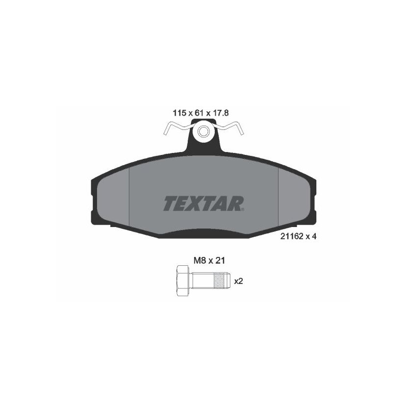 TEXTAR Bremsbelagsatz, Scheibenbremse 2166201 für 6U0698151A