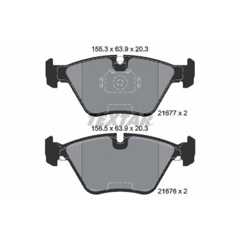 TEXTAR Bremsbelagsatz, Scheibenbremse 2167703 für...