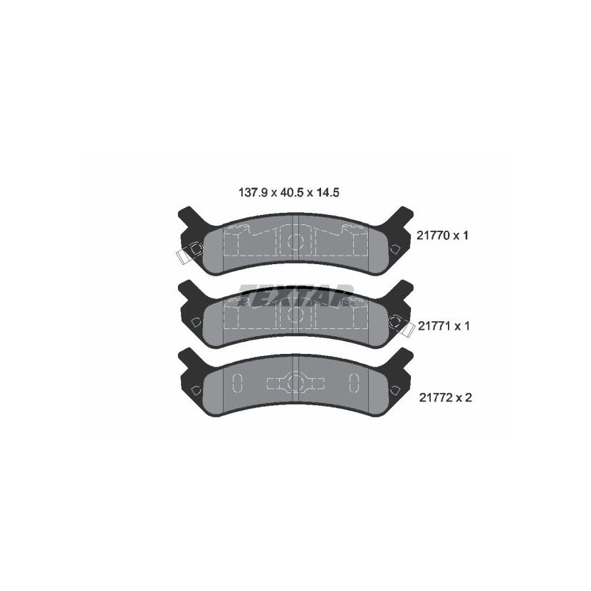 TEXTAR Bremsbelagsatz, Scheibenbremse 2177001 für 5820133A01