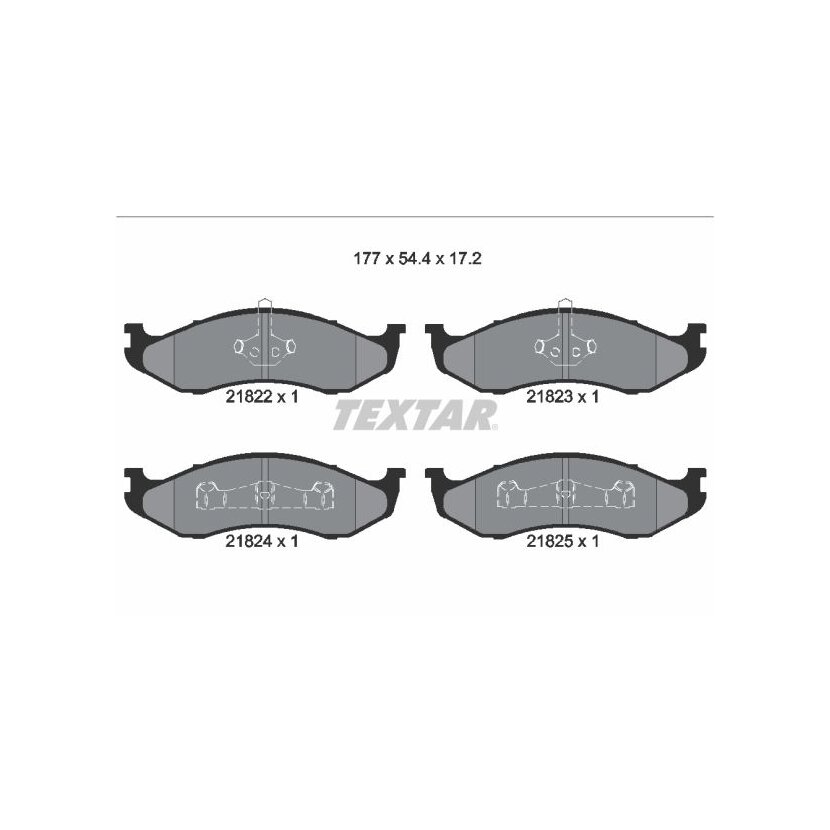 TEXTAR Bremsbelagsatz, Scheibenbremse 2182202 für 5252531