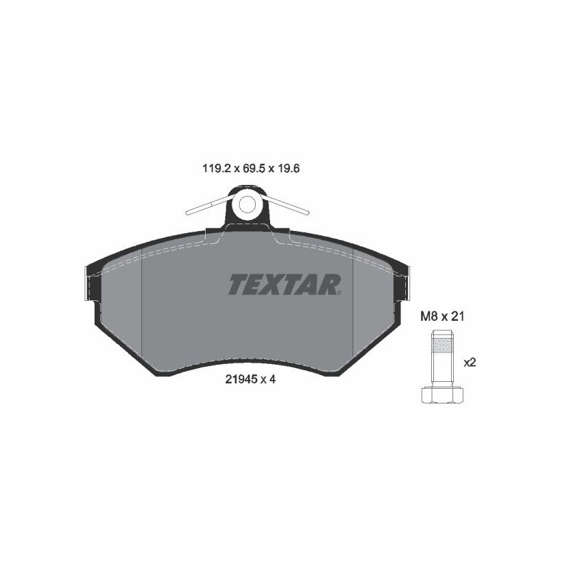 TEXTAR Bremsbelagsatz, Scheibenbremse 2194503 für 8E0698151
