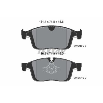 TEXTAR Bremsbelagsatz, Scheibenbremse 2238601 für...