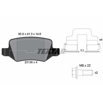 TEXTAR Bremsbelagsatz, Scheibenbremse 2313803 für...