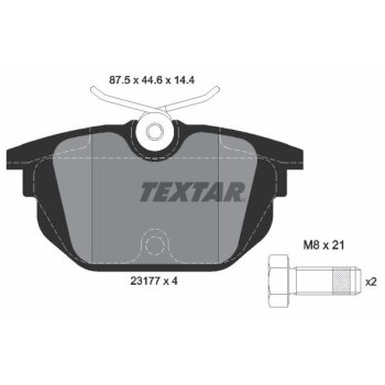TEXTAR Bremsbelagsatz, Scheibenbremse 2317703 für...