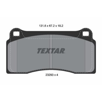 TEXTAR Bremsbelagsatz, Scheibenbremse 2329301 für...