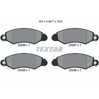 TEXTAR Bremsbelagsatz, Scheibenbremse 2329601 für...