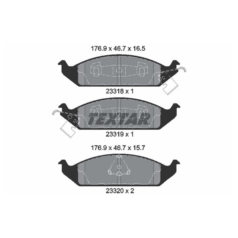 TEXTAR Bremsbelagsatz, Scheibenbremse 2331801 für 04897746AA