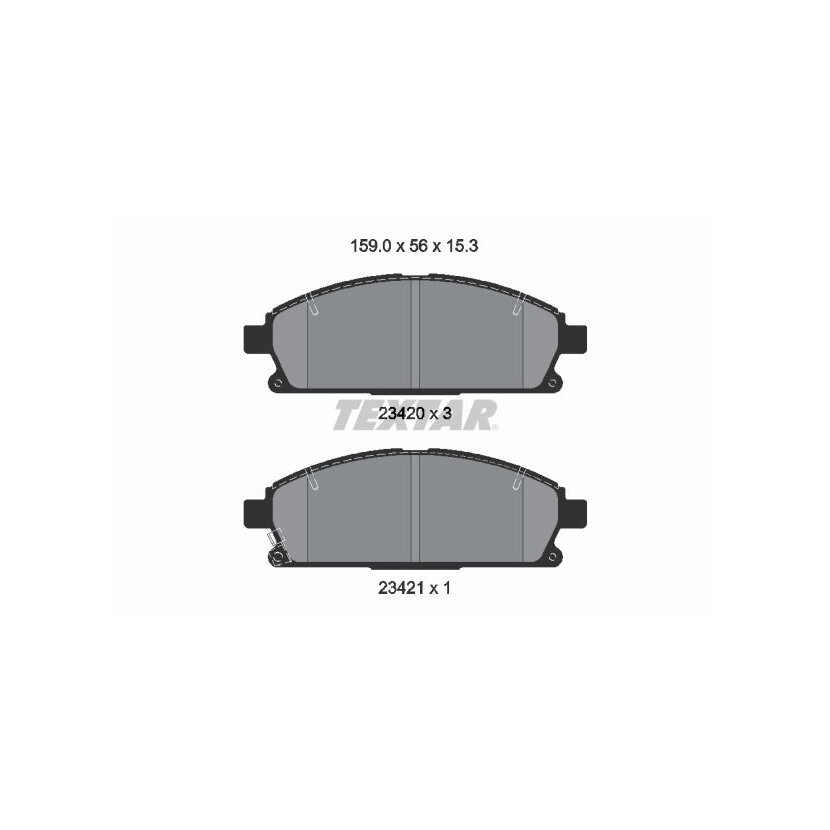 TEXTAR Bremsbelagsatz, Scheibenbremse 2342006 für 41060CN086