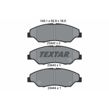 TEXTAR Bremsbelagsatz, Scheibenbremse 2344201 für...