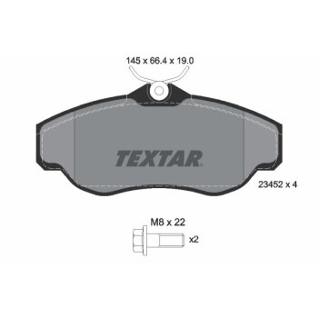 TEXTAR Bremsbelagsatz, Scheibenbremse 2345201 für...