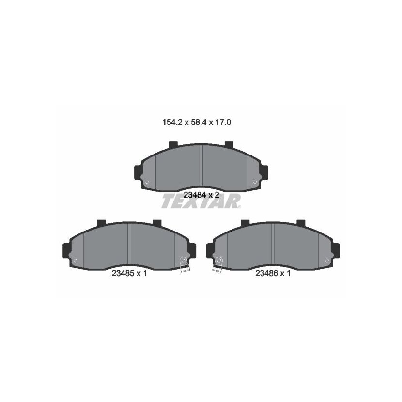 TEXTAR Bremsbelagsatz, Scheibenbremse 2348401 für 0K72A3328Z