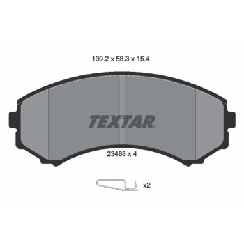 TEXTAR Bremsbelagsatz, Scheibenbremse 2348801 für...