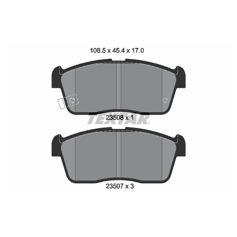 TEXTAR Bremsbelagsatz, Scheibenbremse 2350801 für 410604A00B