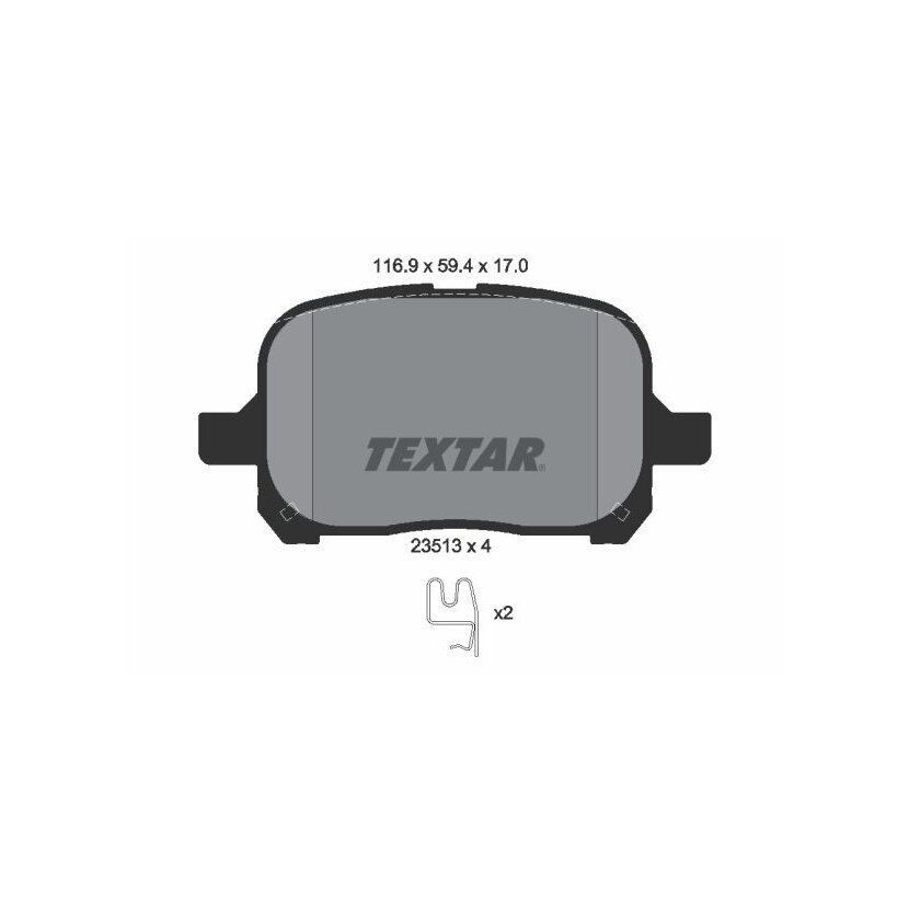 TEXTAR Bremsbelagsatz, Scheibenbremse 2351302 für 0446520550