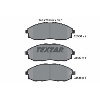 TEXTAR Bremsbelagsatz, Scheibenbremse 2353601 für...
