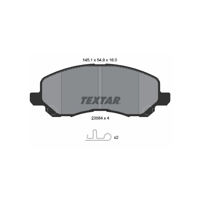 TEXTAR Bremsbelagsatz, Scheibenbremse 2358401 für V1015576AA
