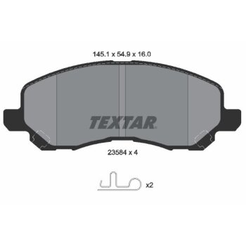 TEXTAR Bremsbelagsatz, Scheibenbremse 2358403 für...