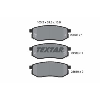 TEXTAR Bremsbelagsatz, Scheibenbremse 2360801 für...
