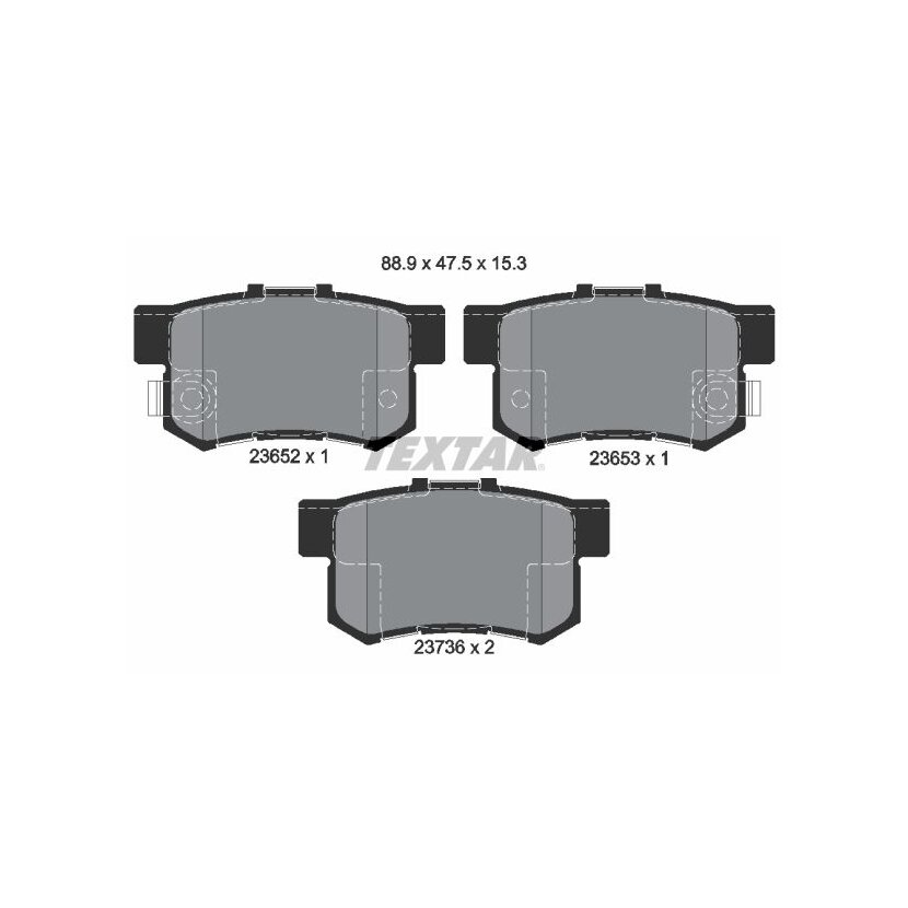 TEXTAR Bremsbelagsatz, Scheibenbremse 2365201 für H4302S7S003