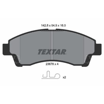 TEXTAR Bremsbelagsatz, Scheibenbremse 2367801 für...