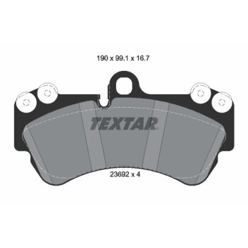 TEXTAR Bremsbelagsatz, Scheibenbremse 2369202 für...