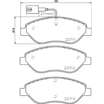 TEXTAR Bremsbelagsatz, Scheibenbremse 2371102